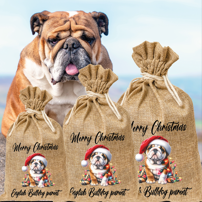 English Bulldog Parent Santa Sack