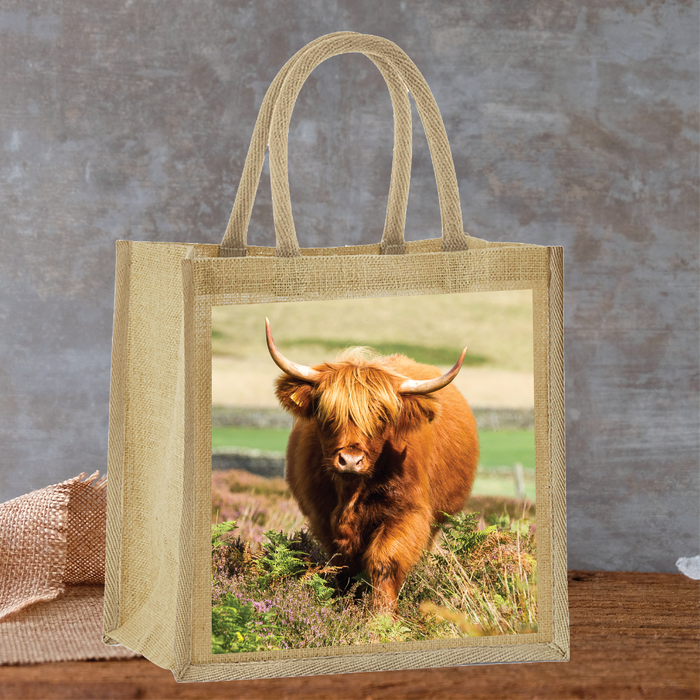 Hamish The Highland Cow Jute Bag