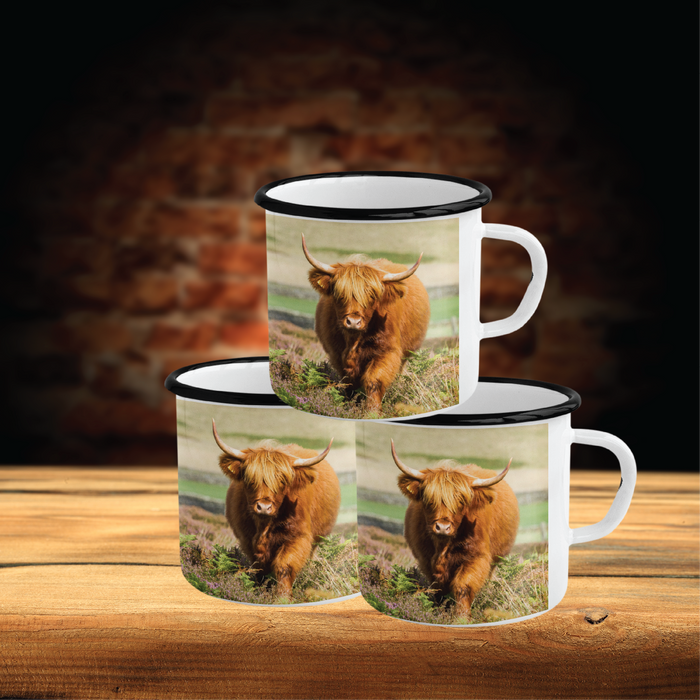 Hamish The Highland Cow Tin Mugs