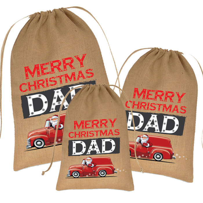 Merry Christmas Dad, Car Santa Sack