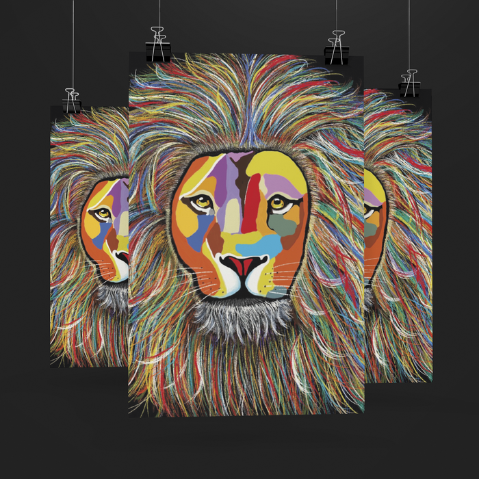 Rainbow Lion Tea Towel