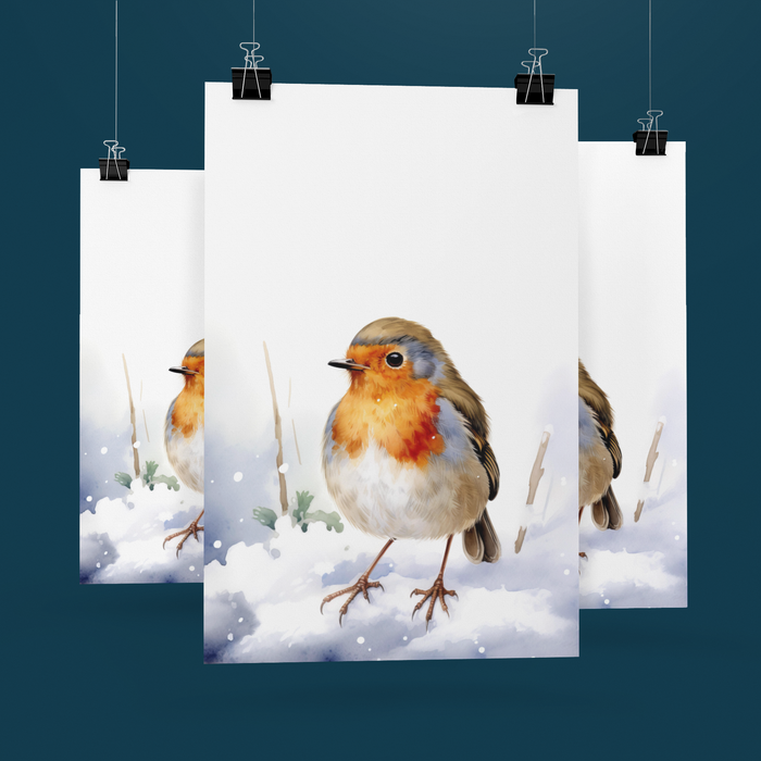 Robin in the Snow Tea Towels