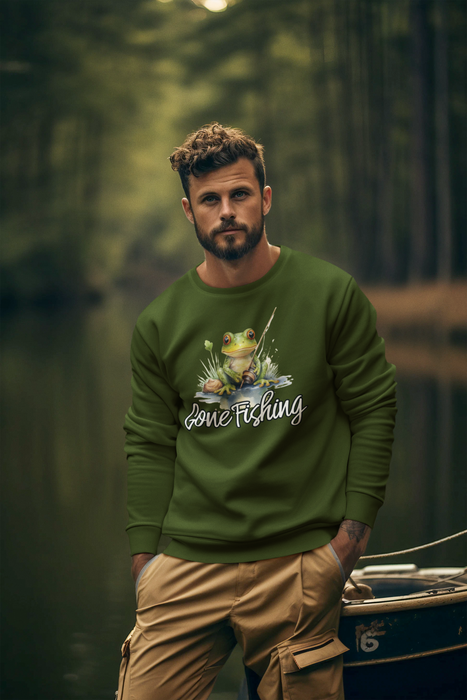 Gone Fishing Frog Sweatshirt