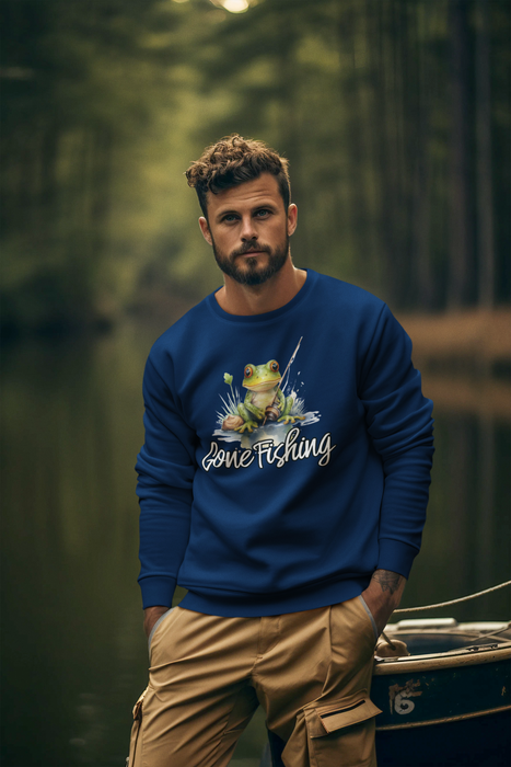 Gone Fishing Frog Sweatshirt