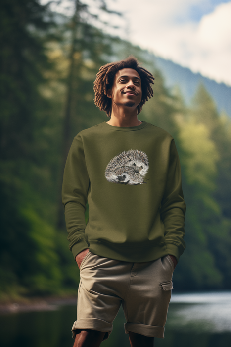 Adult Hedgehog and Baby Hog Sweatshirt