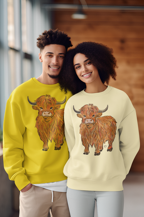 Highland cow sweatshirt sale