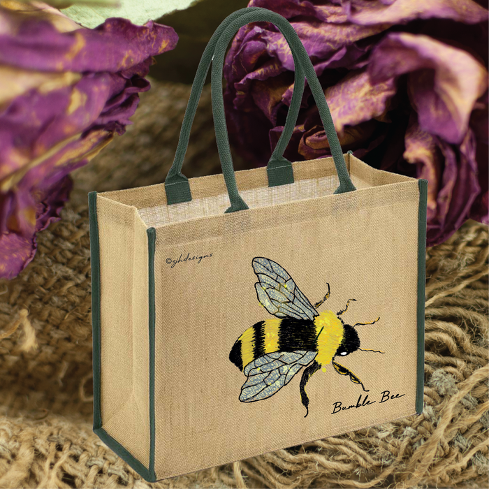 SJH Bumble Bee Jute Shopper