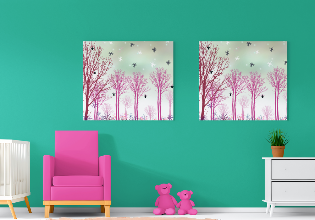 Tree Angels Abstract Room Art